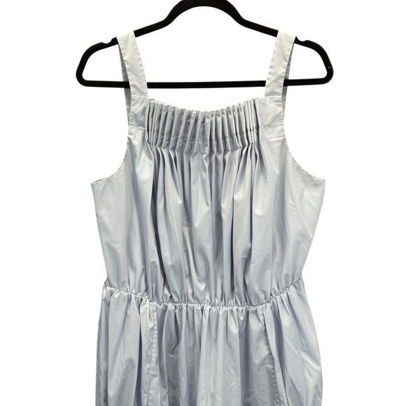 Jason Wu Blue Midi Dress Size 14 Sleeveless Gathered Waist A-Line - Picture 9 of 16